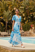 Kerela Floral Linana Button Front Maxi Dress
