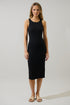 Lisbon Ribbed Knit Tank Midi Dress