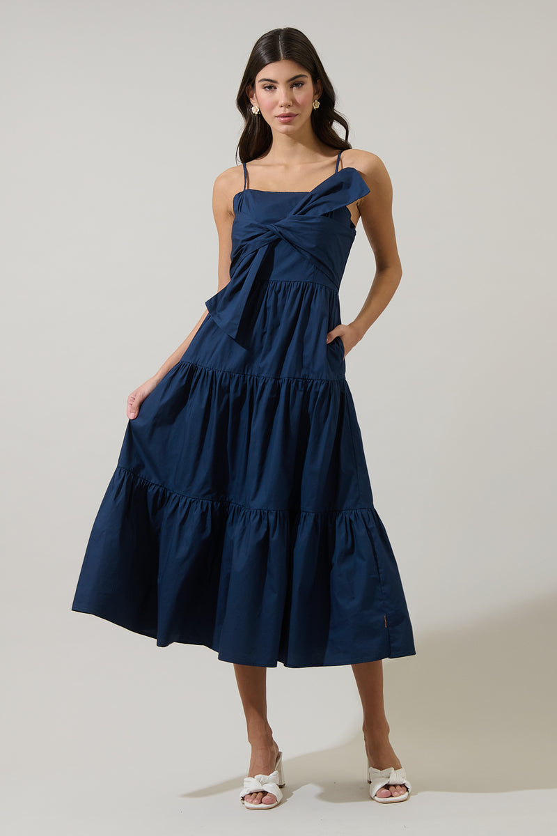 Love Letter Poplin Tie Chest Maxi Dress – Sugarlips