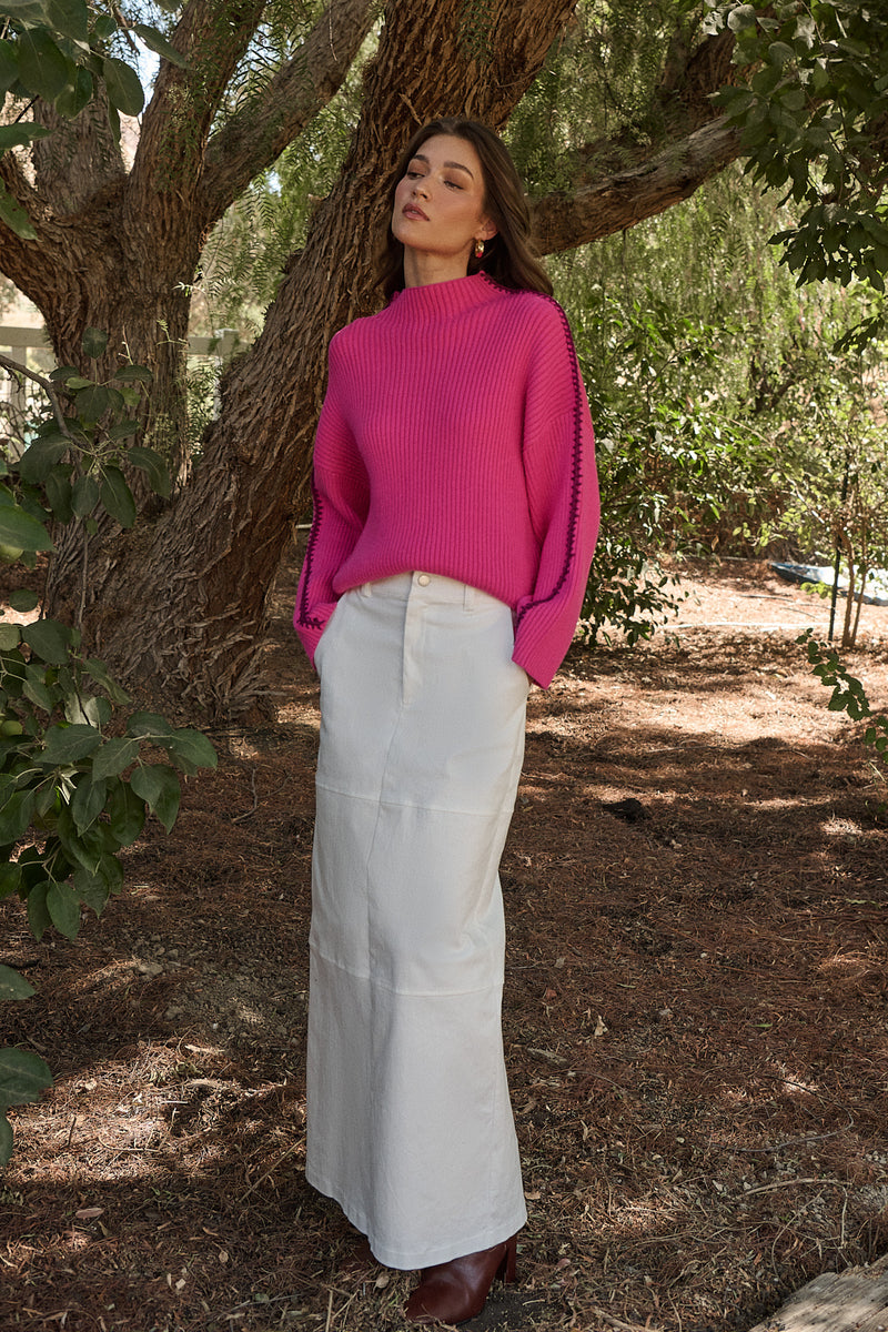 Avory Back Slit Maxi Skirt – Sugarlips