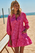 Pink Palisades Velma Ruffle Shift Dress