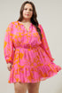 Lava Flow Paxton Balloon Sleeve Mini Dress Curve