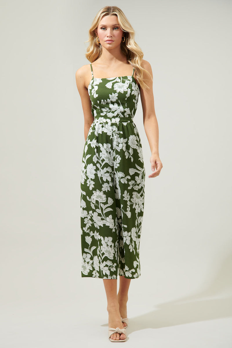 Angelique Effie Wide Leg Tie Back Jumpsuit Sugarlips