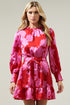 Burning Love Sevilla Satin Ruffle Dress