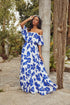 Lupine Floral Enamored Off the Shoulder Ruffle Dress