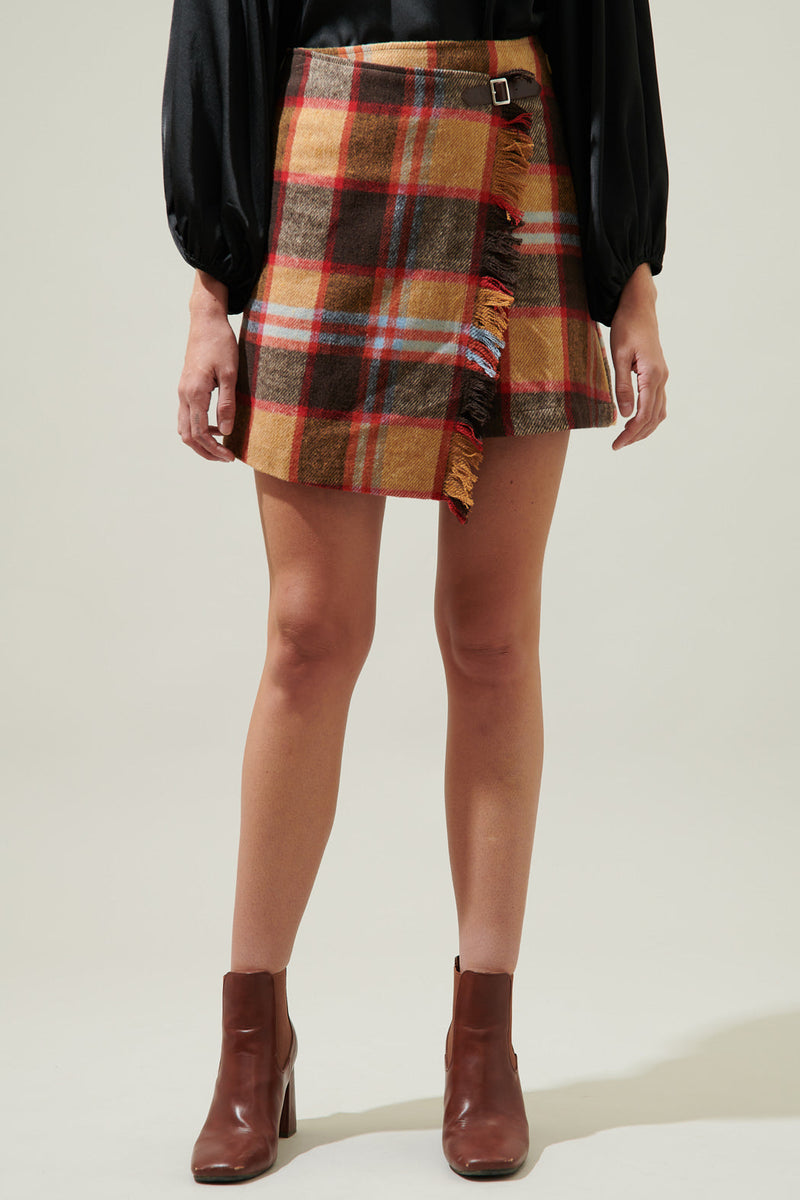 【PORTERNA】Gina Pumpkin Check Short Skirt 20240616-029-NAVY-01__20245.