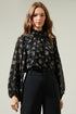 Setter Floral Figaro Balloon Sleeve Blouse
