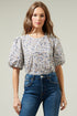 Heath Floral Balloon Sleeve Blouse