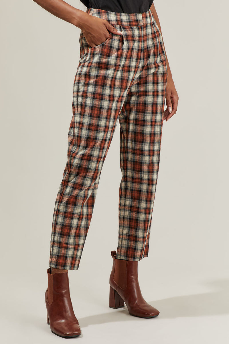 Hen Plaid Cropped Pants – Sugarlips