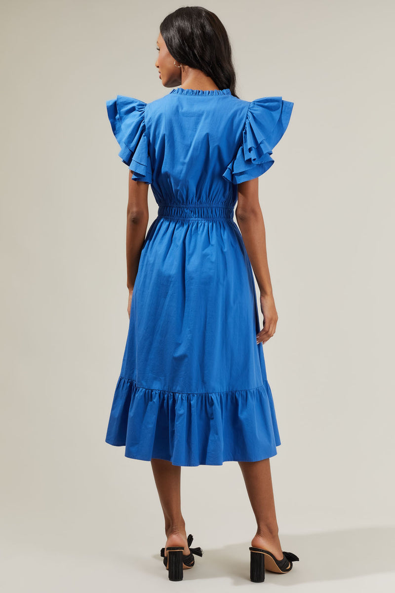 Glitter Ombre Sleeveless A-line Slit Gown by Nox Anabel