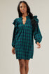 Raquel Plaid Babydoll Mini Dress