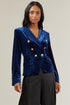 Abigail Collared Velvet Blazer