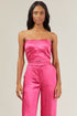 Rosalia Satin Strapless Crop Top