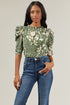 Fernwood Floral Drape Sleeve Top