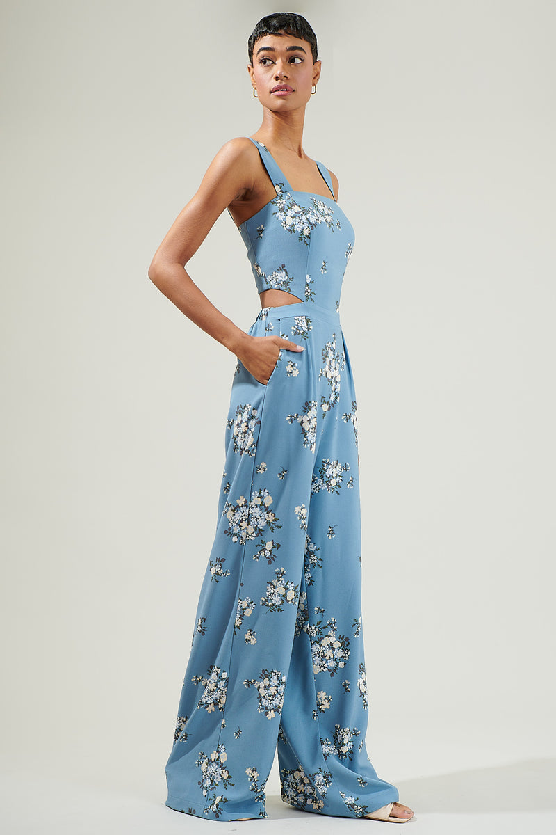 Moxie Floral Cut Out Jumpsuit – Sugarlips