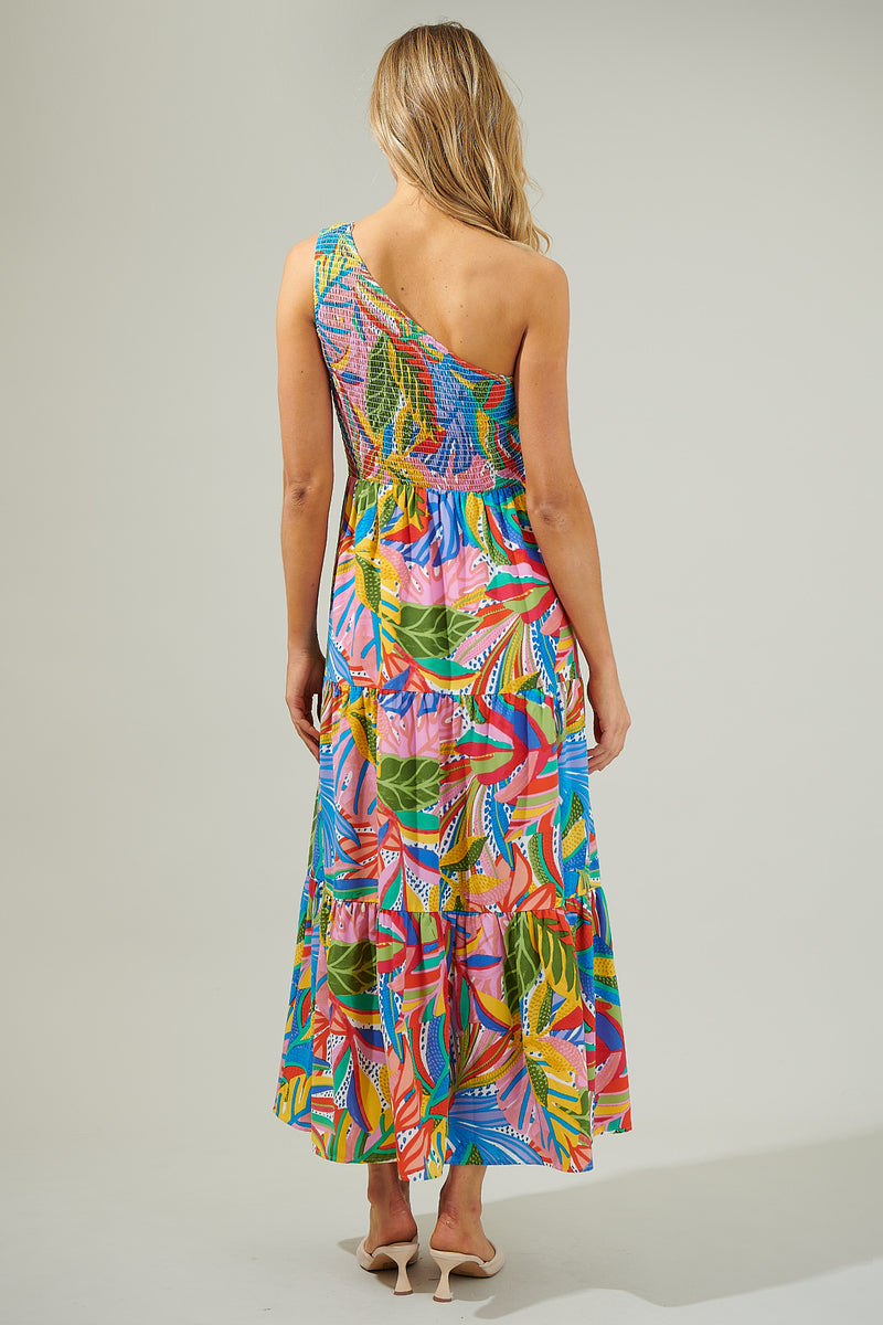 New Guinea Smocked One Shoulder Lys Maxi Dress – Sugarlips