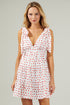 Paola Dots Tie Strap Tiered Mini Dress
