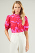 Briff Floral Ever After Mock Neck Blouse