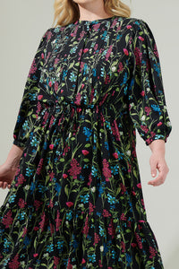 Madeline Groover Floral Midi Dress Curve