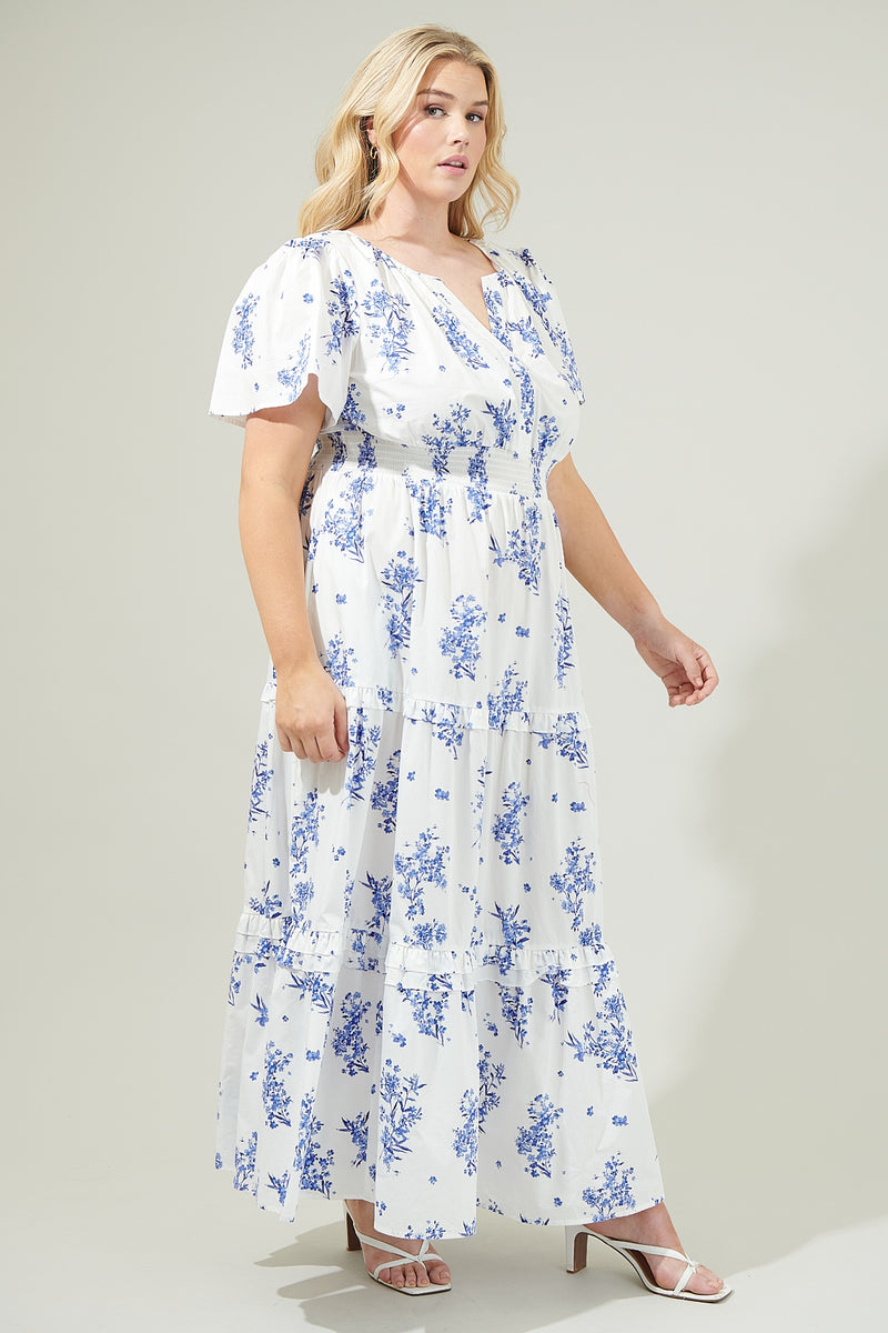 CURVY Lavera Floral Maine Poplin Dress