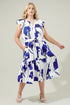 Neli Floral Dynamite Button Midi Dress Curve