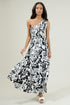 Del Mar Smocked One Shoulder Lys Maxi Dress