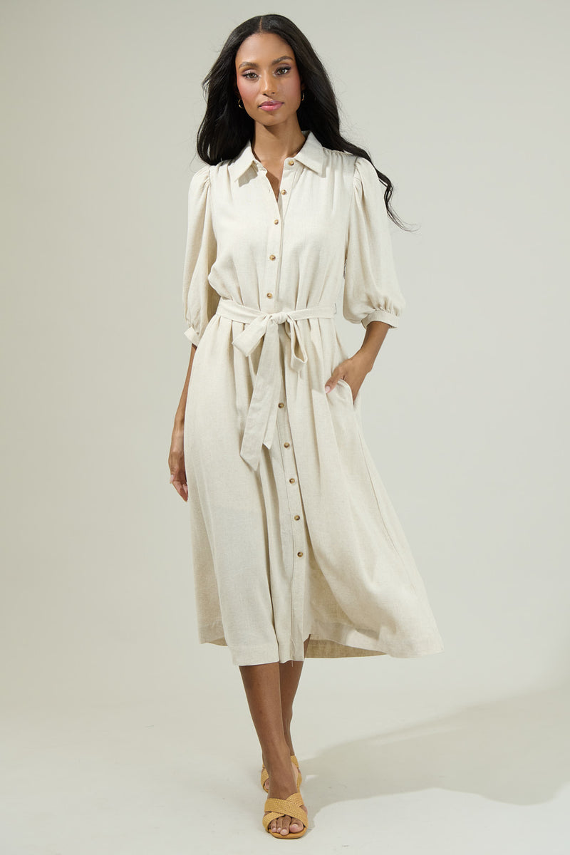 Vienna Midi Shirt Dress – Sugarlips