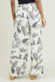 Another Day In Paradise Tropical Print Wide Leg Pants