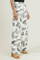 Another Day In Paradise Tropical Print Wide Leg Pants