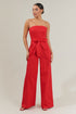 Katrin Lappel Tube Top Wide Leg Jumpsuit