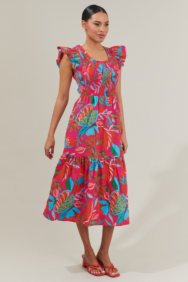 Cactus Blossom Smocked Dress