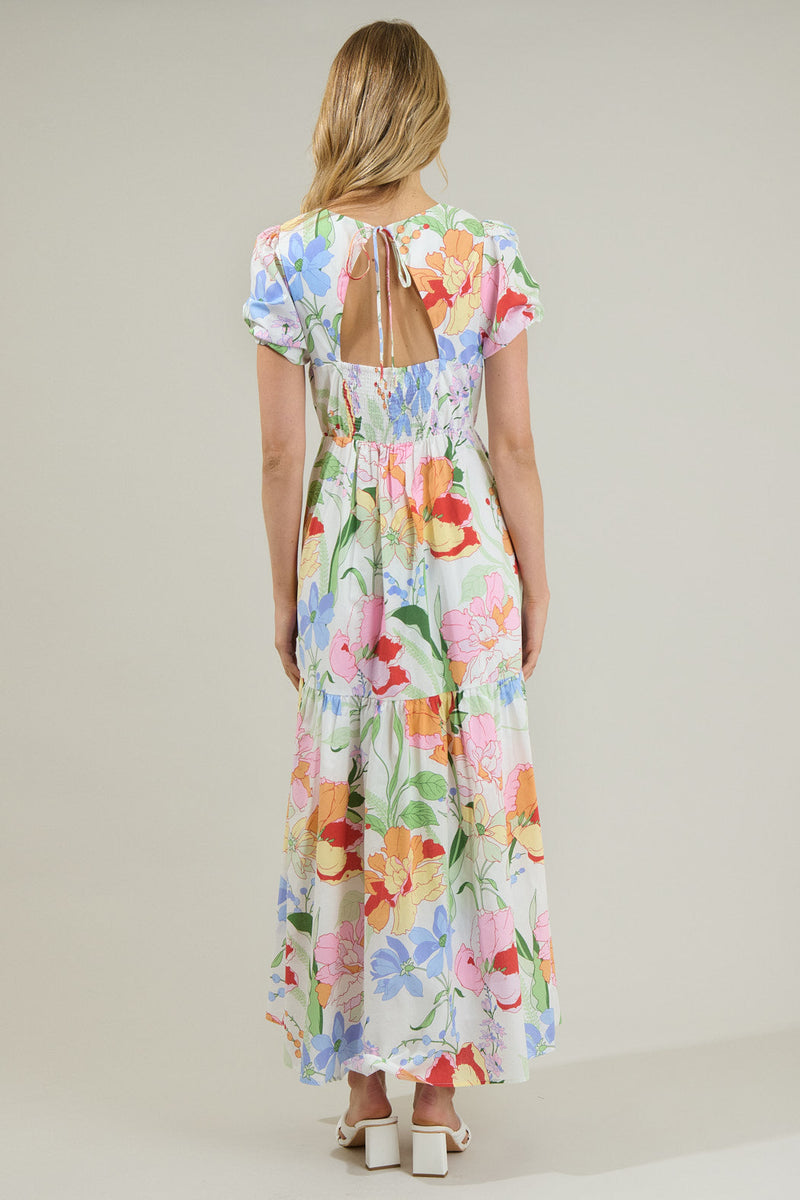 Julitta H Dress Flower Garden Black