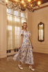 Bestia Floral Palmer Poplin Tiered Maxi Dress