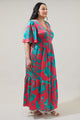 Palm Tropics Pismo Button Down Flutter Maxi Dress Curve