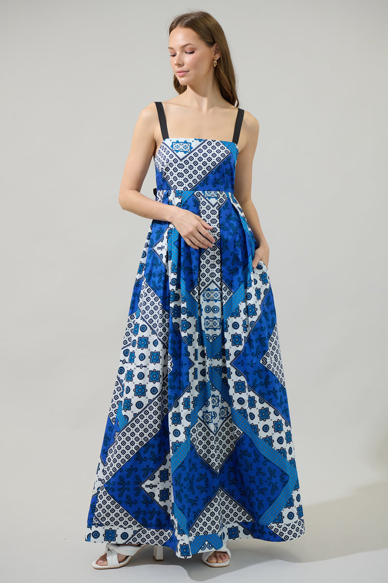 Roxy Fabiola Smock Back Pleated Maxi Dress – Sugarlips