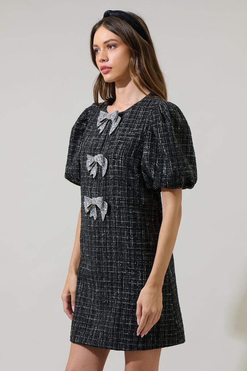 Margaret Tweed Cora Shift Mini Dress – Sugarlips