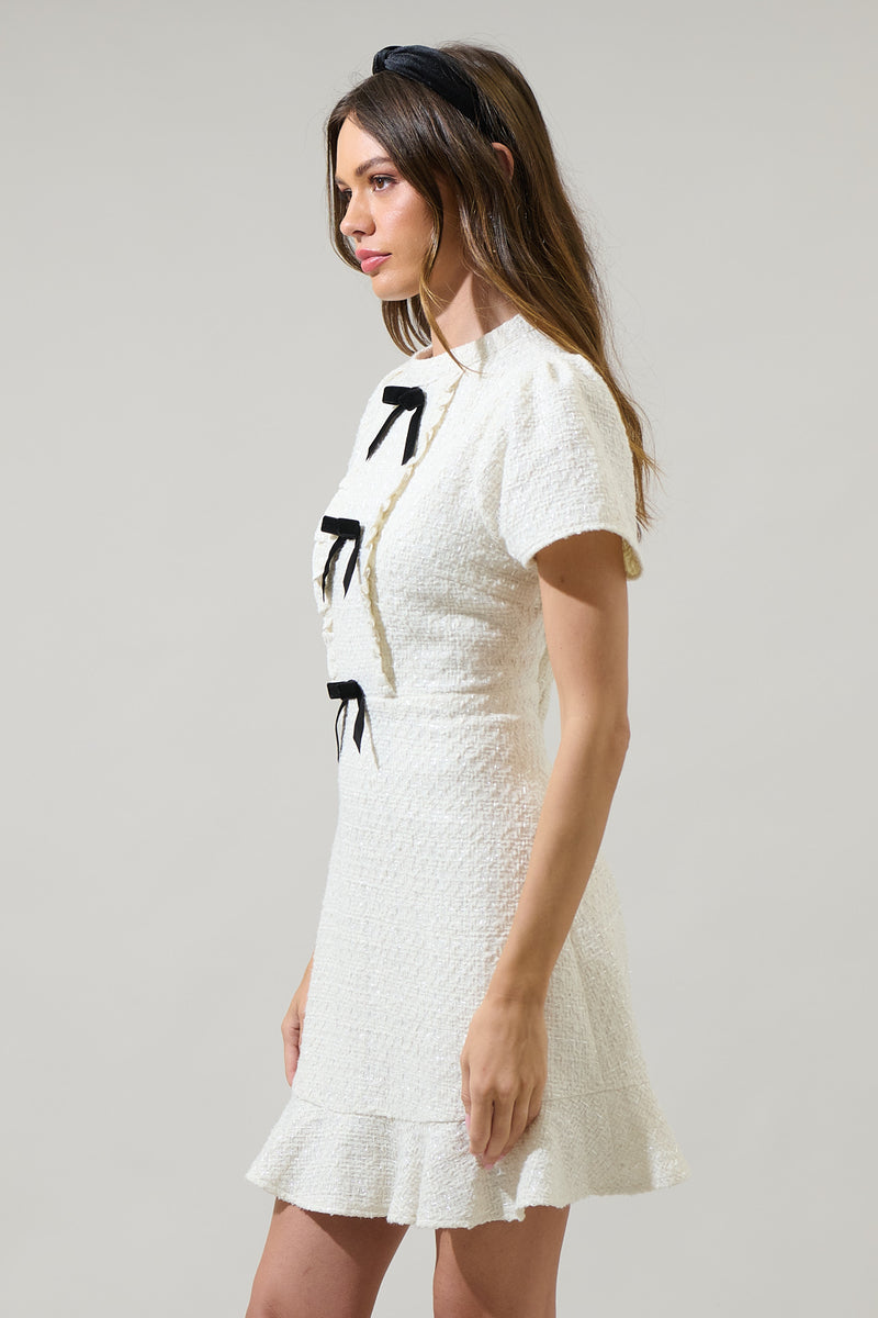 Jerriel Bow Jess Mock Neck Mini Dress – Sugarlips
