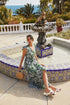 Harriet Floral Evianna Button Down Flutter Maxi Dress