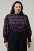 Chapman Plaid Button Down Top Curve