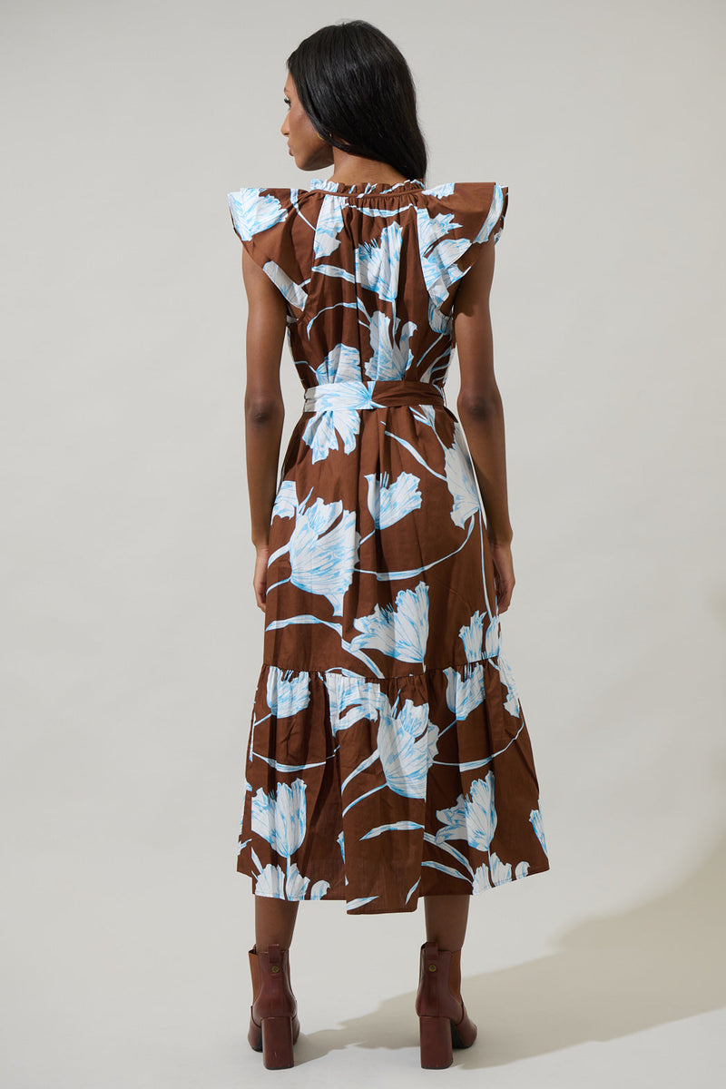 ワンピース Herlipto Le Negresco Floral Dress M sky Herlipto Le Negresco Floral Dress M sky ワンピース
