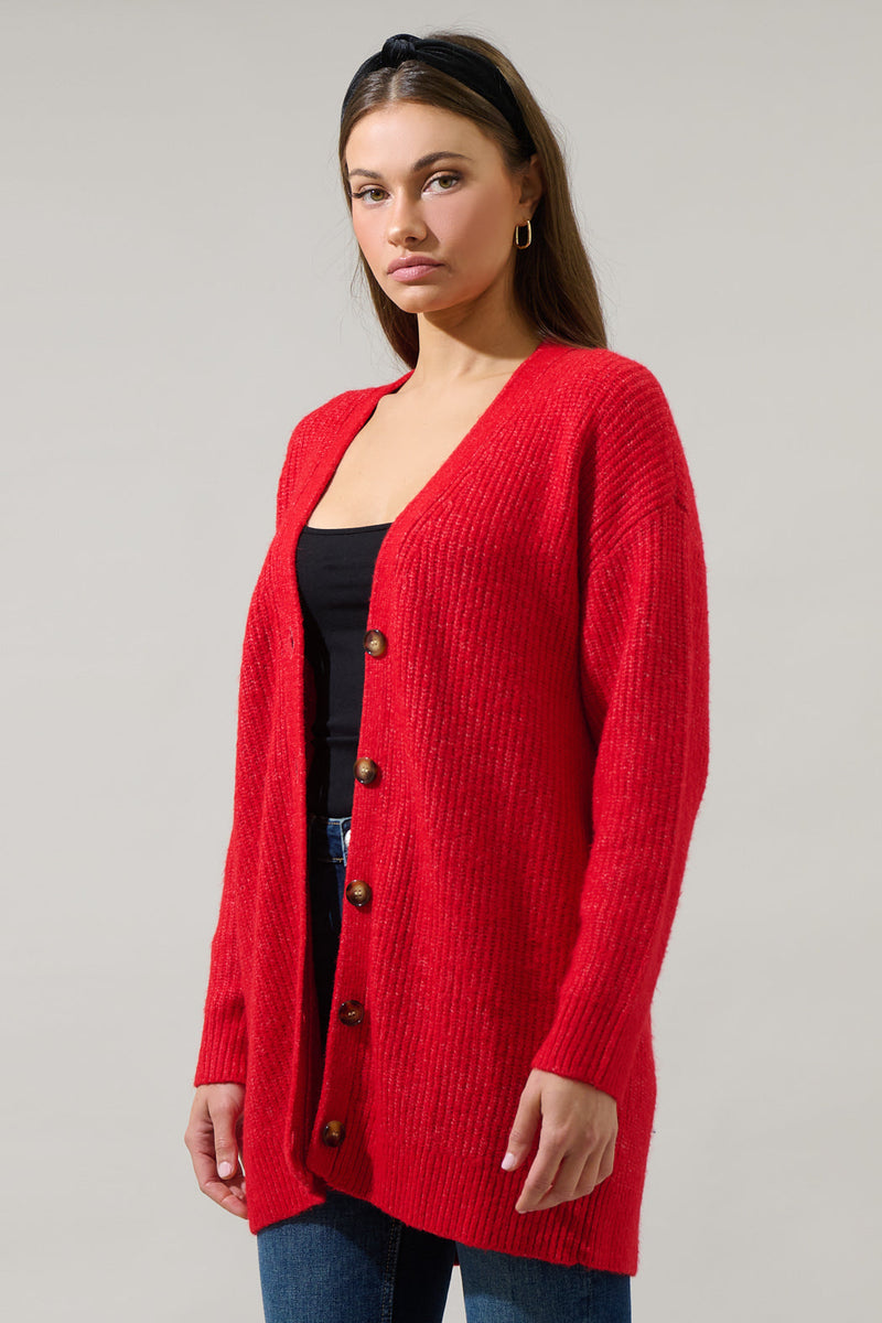 Tahlia Ribbed Oversized Cardigan – Sugarlips