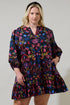 Palmero Midnight Velma Ruffle Shift Dress Curve
