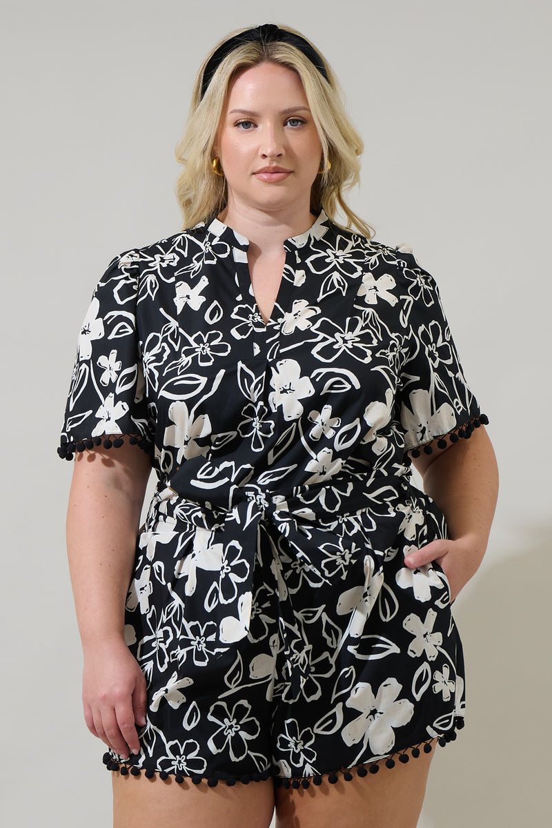 Kianza Floral Yulia Split Neck Poplin Top Curve – Sugarlips