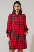 Woodland Red Plaid Lorna Shift Mini Dress
