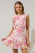 Solanda Floral Rayana Dot Crochet Ruffle Dress