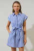 Samera Stripe Button Up Mini Dress