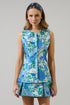 Willa Floral Maize Jacquard Sleeveless Top