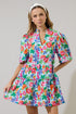 Orlena Floral Dixie Split Neck Shift Dress