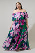 Ellerton Tropics Enamored Off the Shoulder Ruffle Dress Curve