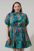 Devin Floral Marissa Mini Poplin Dress Curve